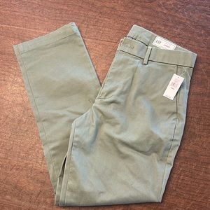 Gap Straight Green Chino Pants size 30x28 NWT